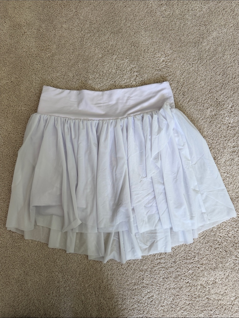 all in motion White Tiered Tulle Dance Skirt